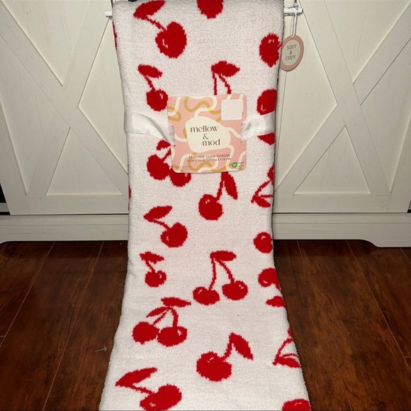 cupcakes & cashmere Other - Cherry Double Sided Throw Blanket